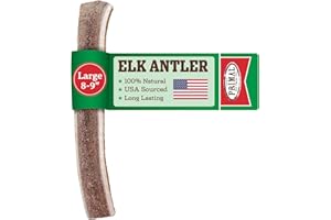 PRIMAL PET FOODS Primal Antlers for Dogs, Grade A Split Elk Antlers for Large Canines 30-45 lb, Natural Chews for Aggressive Chewers, Naturally Shed, Long Lasting Dog Bones, 1 ct