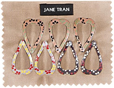 Flower Print Heart Clip Set (Multi Color (A))