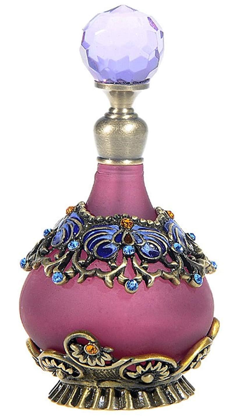 YU FENG 25ml Purple Vintage Refillable Crystal Decor Perfume Bottle (purple)