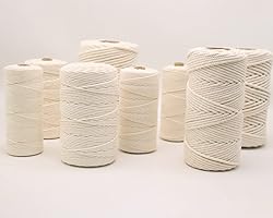 GOHOF Cotton Macrame Cord 3mm 328yards Natural