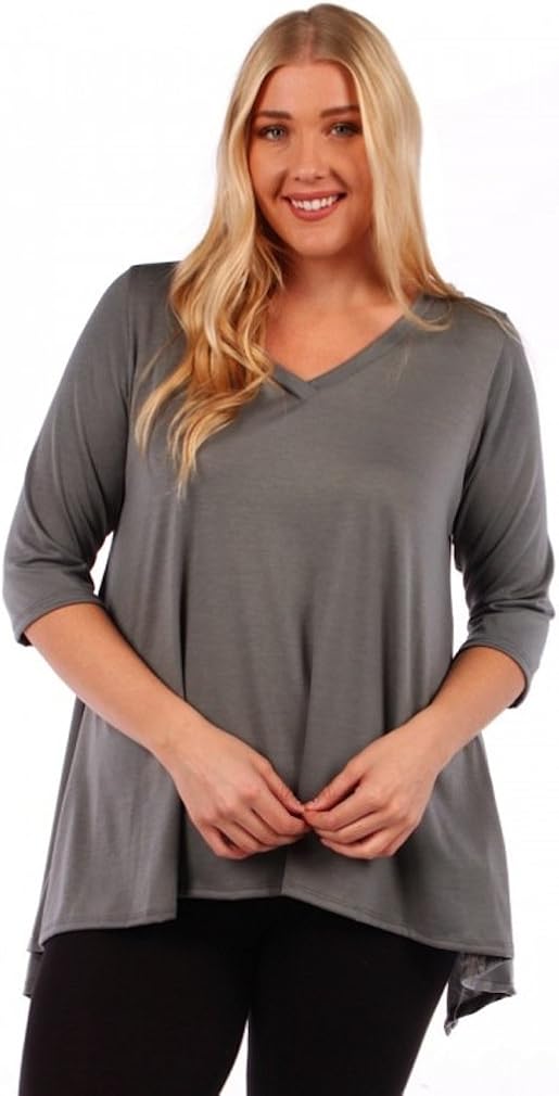Temptation Clothing Plus Size Short Sleeve Blouse Top Shirt Size 3X 4X 5X 6X (6X) at Amazon 