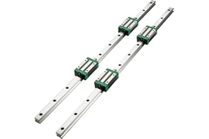 VEVOR 2PCS Linear Rail 0.79-67 Inch, Linear Bearings and Rails with 4PCS HSR20 Bearing Block, Linear Motion Slide Rails Plus 