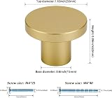LONTAN Gold Knobs 4 Pack Aluminum Alloy Cabinet Drawer Hardware Brass Cupboard view 2
