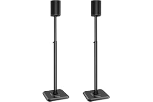 Perlegear Speaker Stands Compatible with Sonos Era 100, One, One SL, Play:1, 32”-43” Height Adjustable Floor Speaker Stand, Surround Sound Speaker Stand with Cable Management up to 13.2 lbs, PGSS13