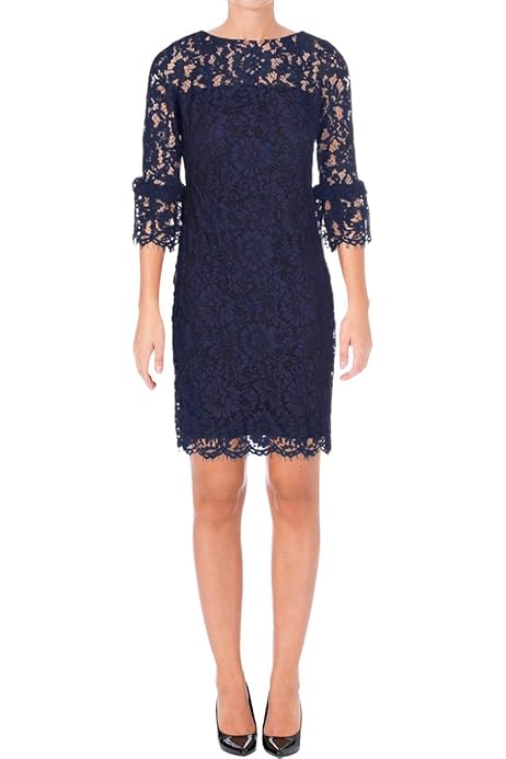 ralph lauren lace bell sleeve dress