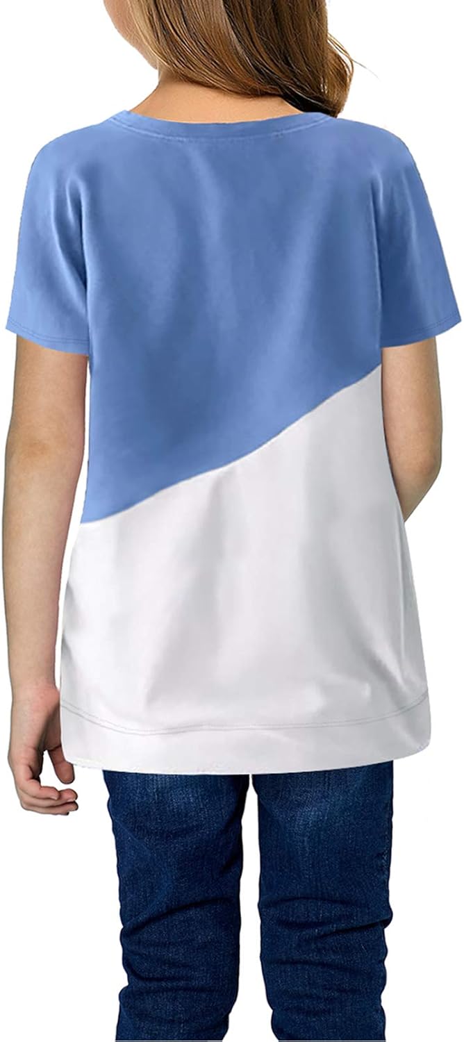 Dokotoo Girls Short Sleeve Shirts Sweat Girls' Tops, Tees & Blouse: Clothing