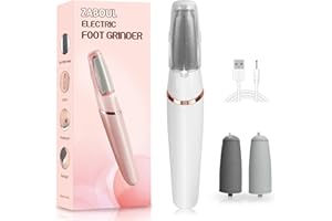 ZABOUL Electric Foot Callus Remover, Callus Remover for Feet Rechargeable Portable Pedicure Tool Kit, Smooth Pedicure Wand for Feet Care, Removes Dry Hard & Dead Skin Ideal Gift (White)
