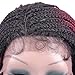 HAIR WAY Box Braided Wigs Bob Lace Front Wig for Black Women Black to Burgundy Glueless Short Bob Braided Lace Wig with Baby Hair for Daily Wear Half Hand Tied 12inches #1b/Burgundy