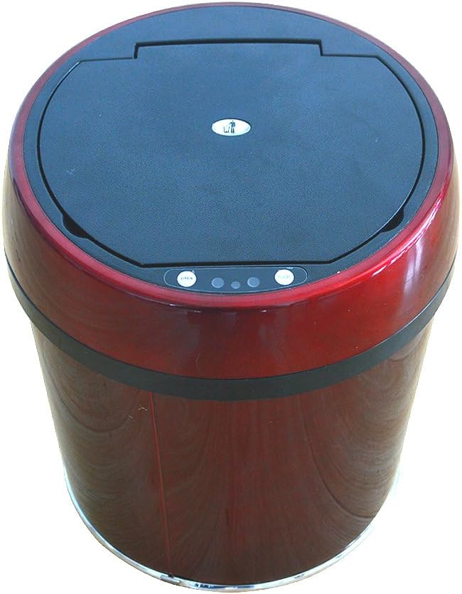 Automatic trash can stainless steel smart sensor dustbin for household,9L（red）