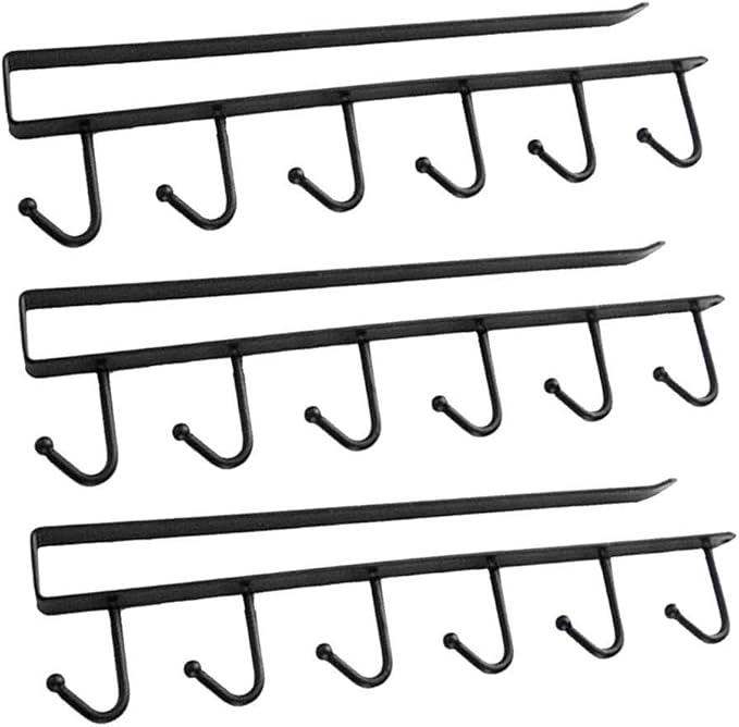 Under Hanger Rack 6 Hooks Cupboard Storage Cupboard Shelf Hook