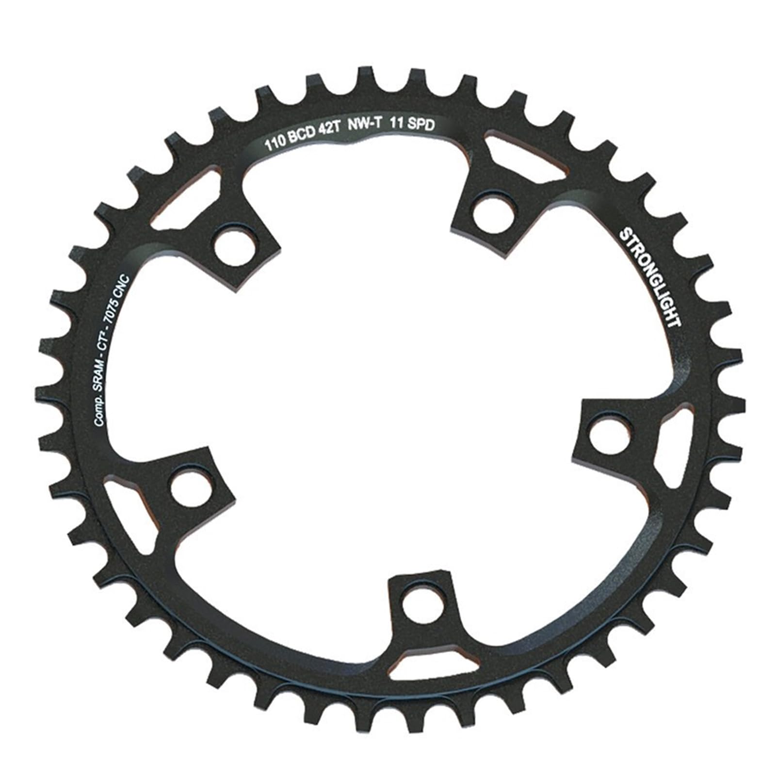 Stronglight Unisex - Adult Gravel Chainring, Black, 1size
