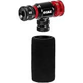 Gylbuz CO2 Bike Tire Inflator: Presta and Schrader Valve Compatible Portable Co2 Bicycle Pump with Insulated Sleeve for Road and Mountain Bikes -No CO2 Cartridges Included, Quick & Easy