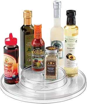 mDesign Lazy Susan Drehteller Organizer für Gewürze oder Kondimente für