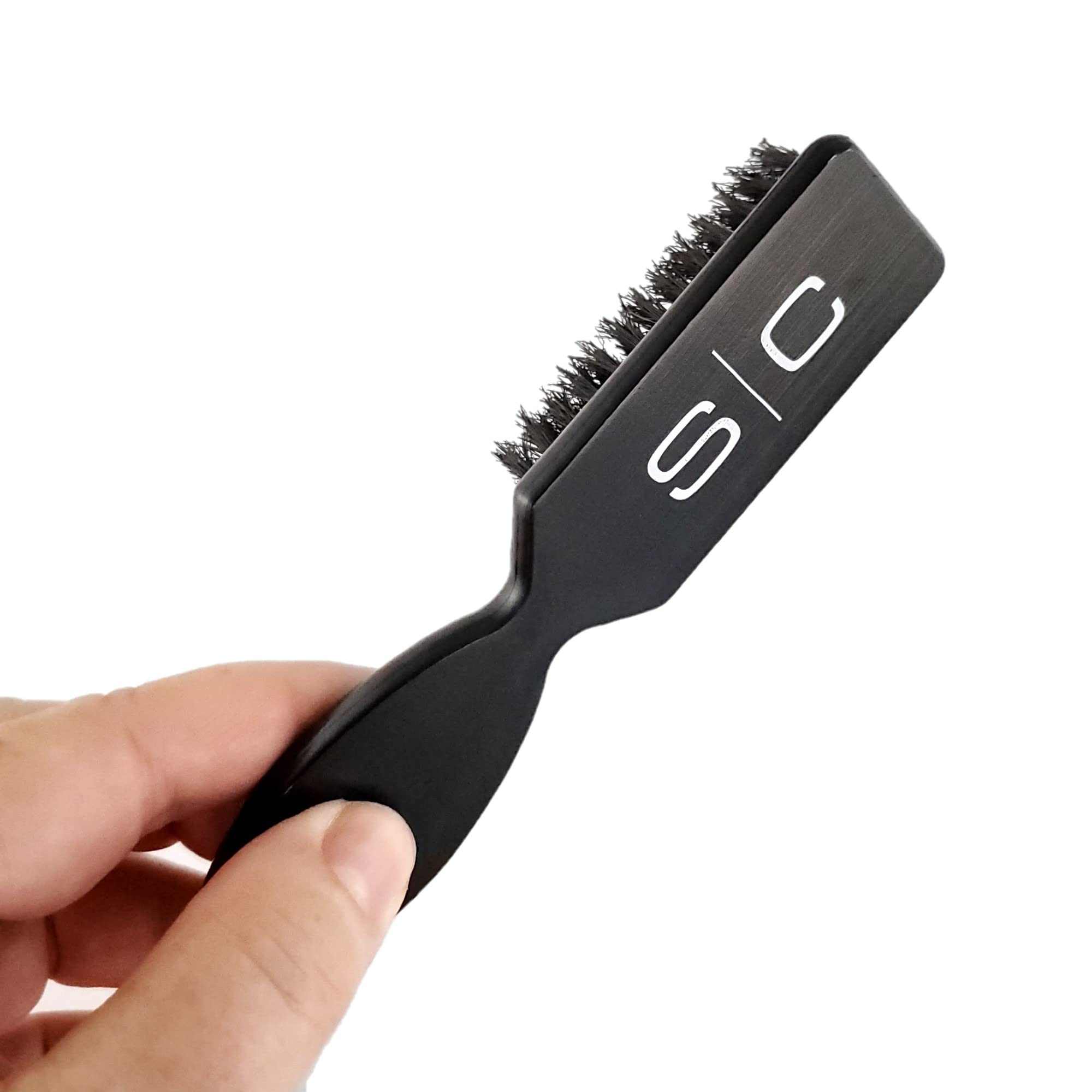 StyleCraft Professional Barber Patagonian Gentle Natural Bristle Fade Brush, Beard Brush, Cleaning Brush