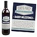 Daddy's First Milestones - Gift For Men - Wine Bottle Label Stickers - Set of 4