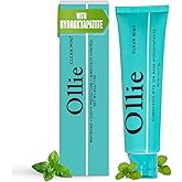 Ollie Fluoride Free 10% Nano Hydroxyapatite Toothpaste for Remineralizing Enamel, Sensitive Teeth & Whitening, Clean Mint 4oz (Pack of 1)