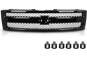 PIT66 Front Grille Grill Textured Black Compatible with Chevy Silverado 1500 LS LT LTZ WT 2007-2013 /Silverado 1500 Hybrid 2009-2013/ Silverado 1500 XFE 2010-2013 GM1200578 25810706