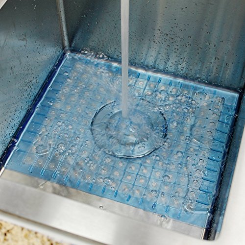 Waroom Home Sink Mat PVC Eco-friendly Kitchen Sink Protector Mat Pad, 12'' X 9.6'', Regular Blue - Thumbnail 4