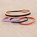 Zuo Bao Stainless Steel Elastic Hair tie Bracelet Brushed Edges for Women (Rose Gold)