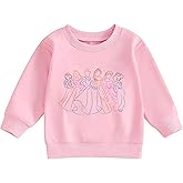 YHHR Princess Sweatshirt for Girls Little Girls Pullover Long Sleeve Shirt Cute Toddler Kids Fall Tops 1-6 Years