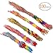 Cosweet 100 Pcs Handmade Friendship Bracelets Cords for Kids and Adults in Bulk, 5 Colors Braided Colorful Woven Thread String Anklets for Grown Up