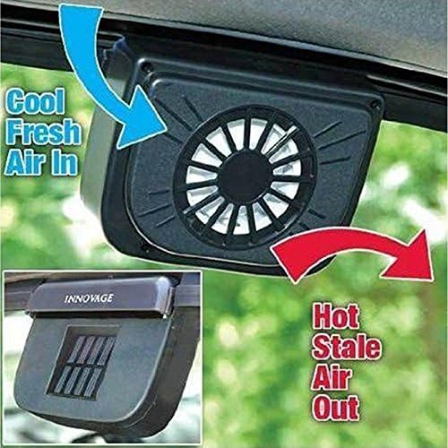 Solar Powered Car Auto Cool Air Vent Cooler Cooling Fan Window Heat Fan Ventilaor Car Wehice Van