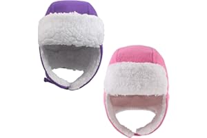 PESAAT Warm Baby Winter Hats for Girls Toddler Trapper Hat Fleece Kids Boys Earflap Beanie