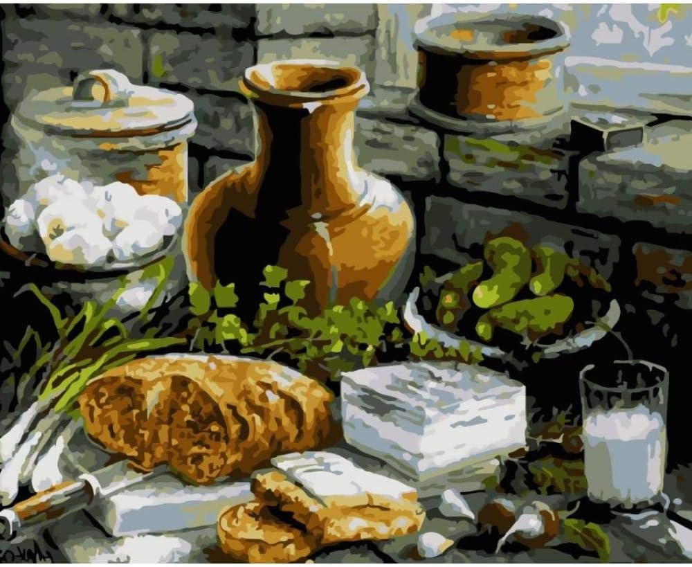 QMZZN Paint By Numbers For Adults, Diy Oil Painting By Numbers Kit For