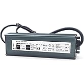 LED Driver 24V 250W Waterproof IP67 Power Supply Transformer, 85-265V AC to 24V DC Low Voltage Output, LED Transformer with 3-Prong Plug Cable for LED Light, Computer Project, Outdoor Light