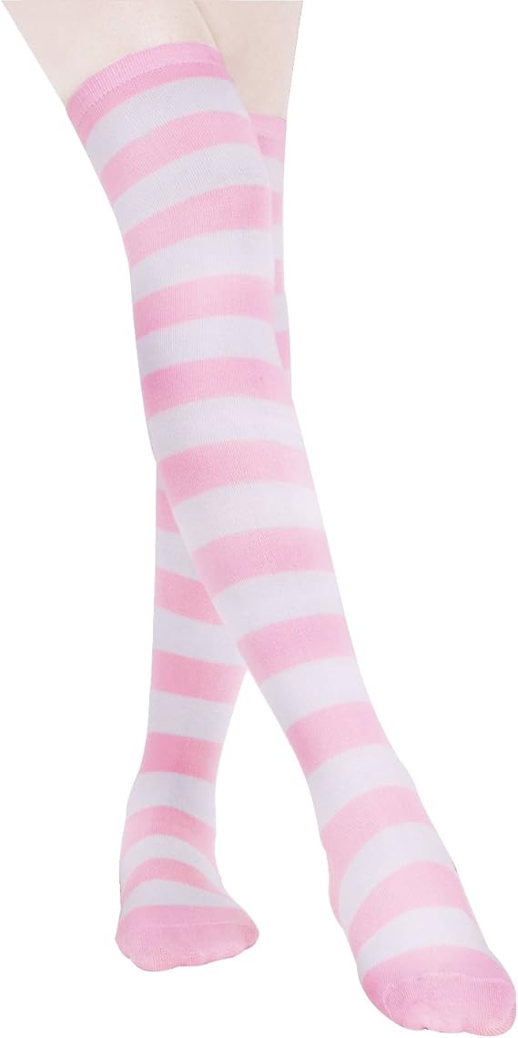 3 Paar Zirkusstrumpfhosen - Bunt Gestreift Für Karneval & Partys