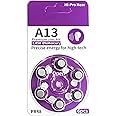 6pcs A13 Button Batteries for Hearing Device Compactly Size A13 Air Batteries with Reliability 1.45V Output Power