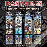 Iron Maiden 2020 12 x 12 Inch Monthly Square Wall Calendar by Global, Heavy Metal Rock Music Band (English, French and Spanish Edition) by