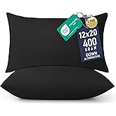Utopia Bedding 12x20 Pillow Inserts, Set of 2, Black – Indoor Decorative Throw Pillows for Bed, Sofa & Couch – Soft, Supportive & Fluffy Cushion Inserts