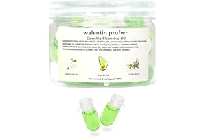 WALENTIN PROFWR Cleansing Oil for Face, 30 Pcs Mini Moisturizing Camellia Seed Travel Size Deep Cleansing Oil, Portable Makeup Remover Oils, Gentle Cleaning Oils for All Skin Types