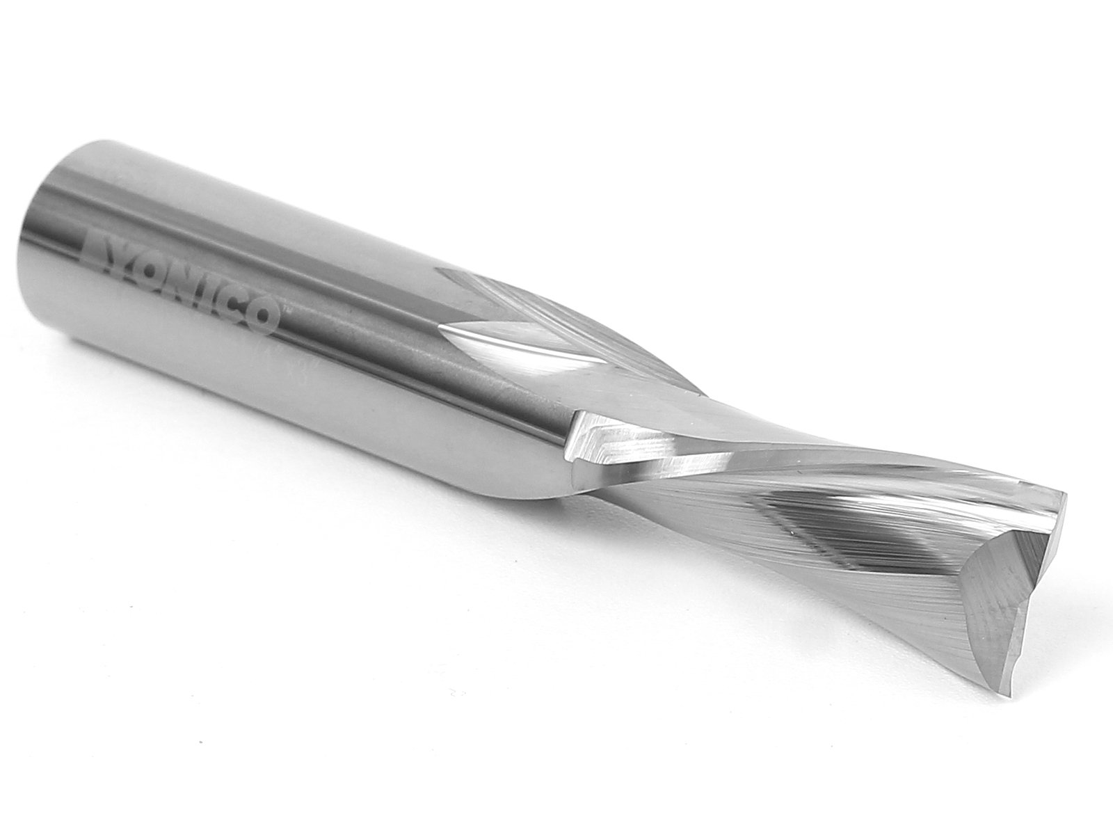 Yonico 36261-SC - Low Helix Downcut Spiral End Mill CNC Router Bit, Diameter: 1/2", Cutting Height: 1-1/4", Flutes: 2-1/2" Shank