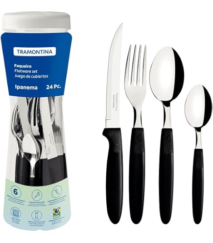 よしえ TRAMONTINA 軽量カトラリー16点入り2個セット Amazon.com: Tramontina as Stainless Steel Cutlery Set: Home & Kitchen