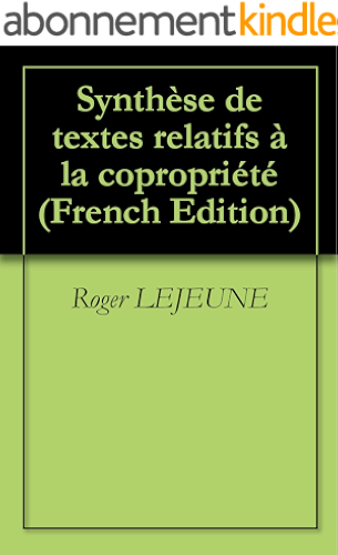 Download Synthèse de textes relatifs à la copropriété PDF
