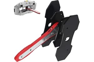 Brake Caliper Compression Tool Endxedo Ratcheting Brake Caliper Piston Spreader Brake Caliper Press Tool with 2PCS Steel Plates for Brake Pump Adjustment - Blue