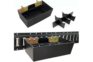 E Track Basket Storage Bin with Dividers Organizer for E-Track Box Classification Detachable Tool Organizer Bin for Trucks, W