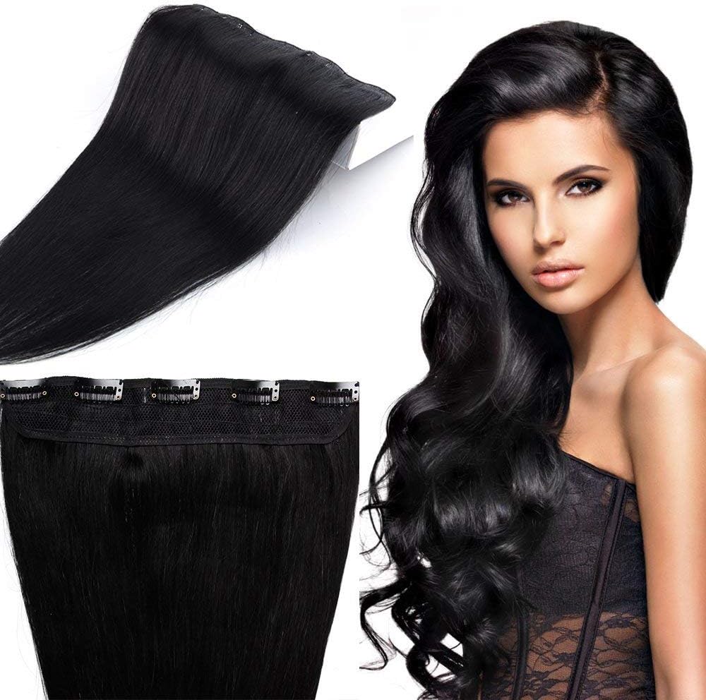 8"24" Clip in Hair Extension Human Hair One Piece 100 Real Remy Hair