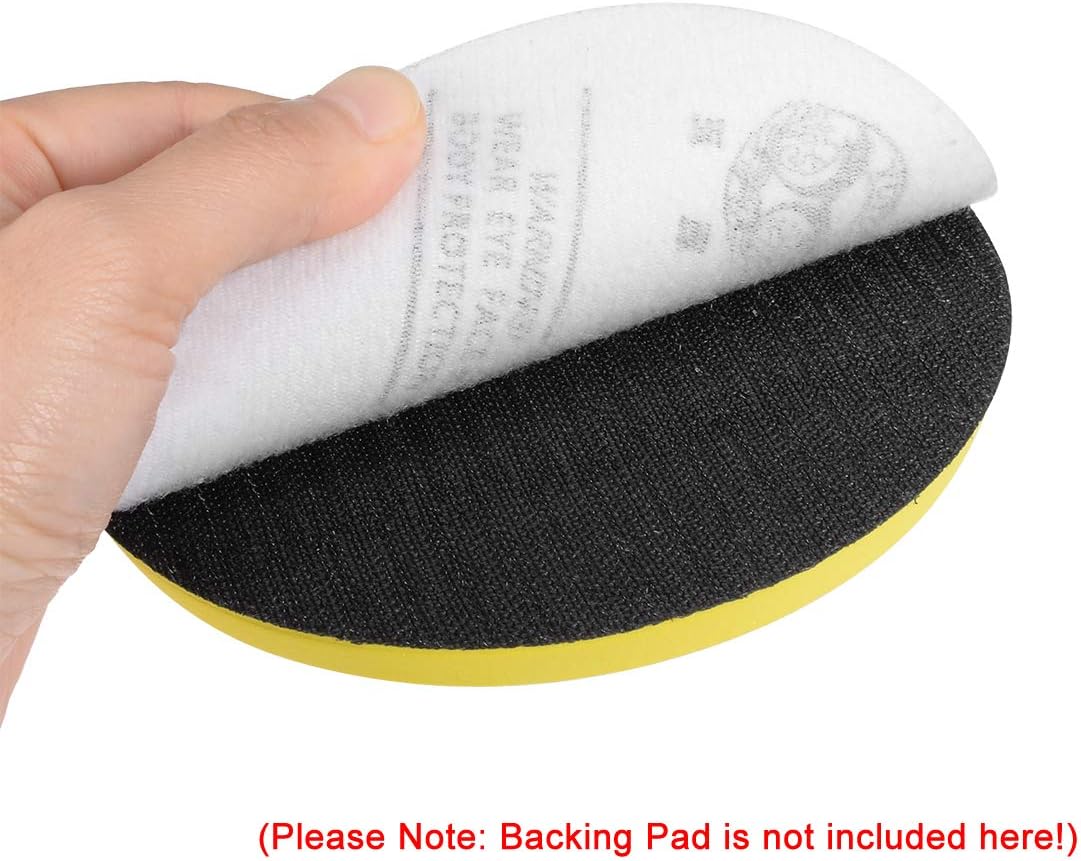 sourcingmap 100Pcs 2 Inch Hook and Loop Sanding Disc 80 Grits Flocking Sandpaper for Random Orbit Sander Brown - Image 5