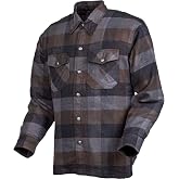 ScorpionEXO Covert Adult Men's Long Sleeve Motorcycle Flannel Riding Shirt with Mesh Pockets for Optional CE Rated Armor