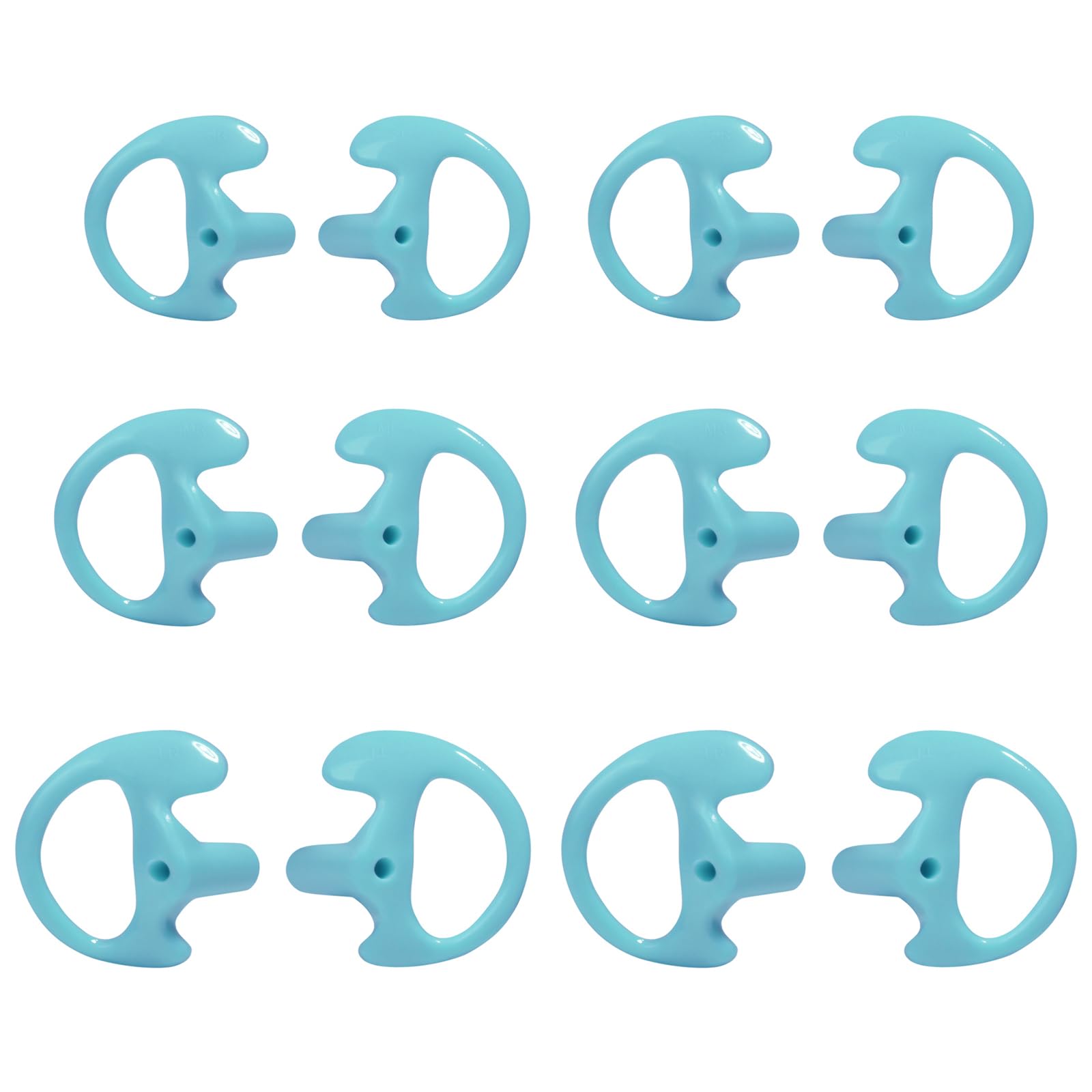 UAYESOK Replacement Earmold Soft Silicone Ear Buds Eartips for Motorola Kenwood Two Way Radio Air Acoustic Coil Tube Walkie Talkie Covert Earpiece Headset (SML*2, Blue)