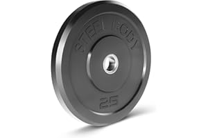 Steelbody Olympic Rubber Bumper Weight Plate - 10 lb. / 25 lb. / 35 lb. / 45 lb. Workout Weights