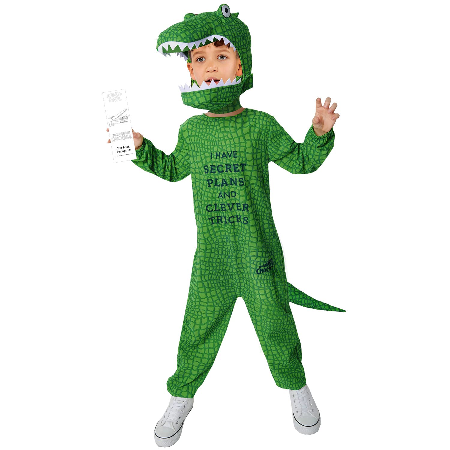 Amscan 9916916 - Kids Official Roald Dahl Enormous Crocodile Boys World Book Day Costume Age: 8-10 Yrs
