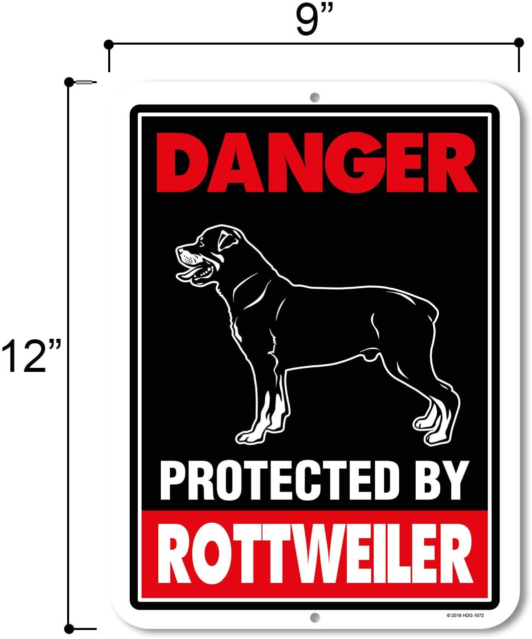 beware of dog sign rottweiler
