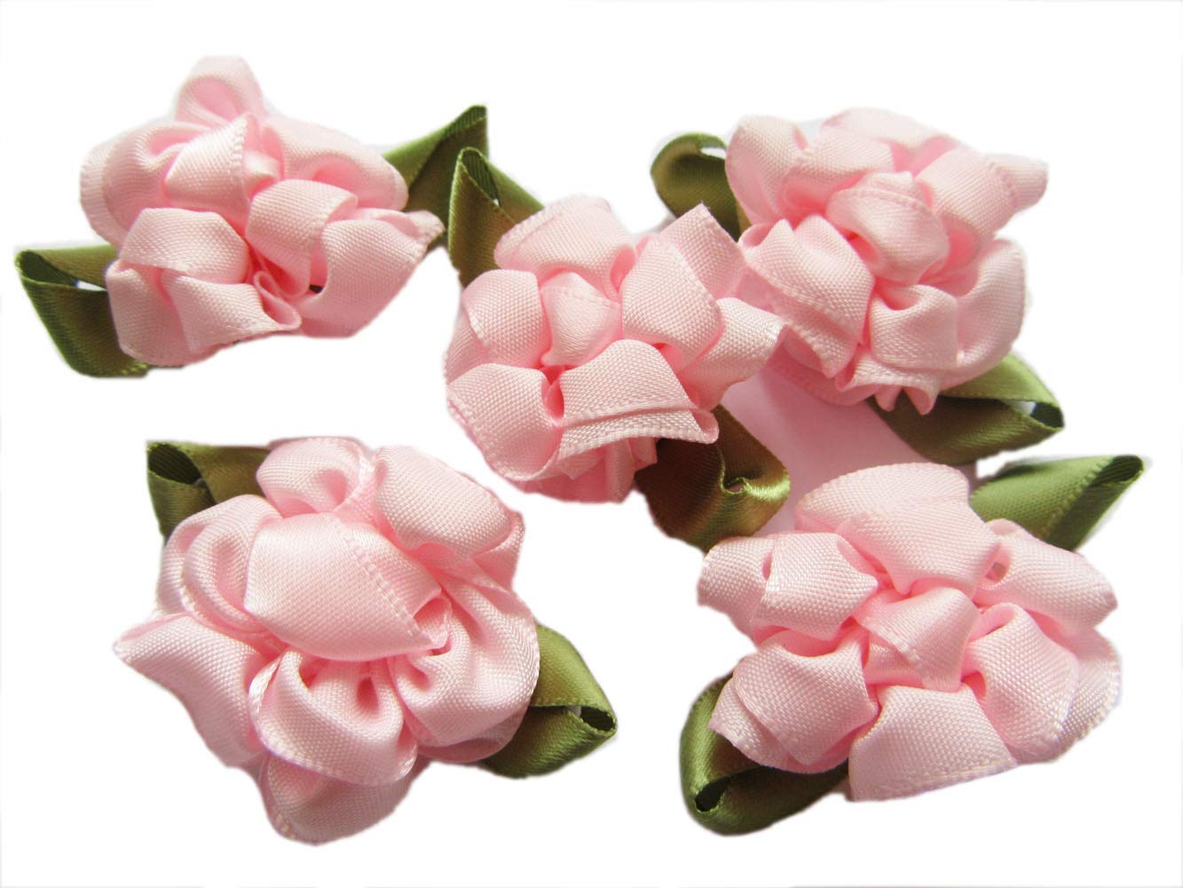 20pcs Fabric Flower Sewing Embellishment For Diy Hair Bow
