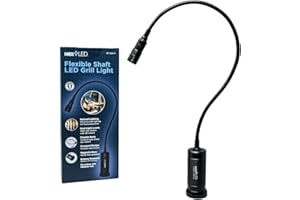 NextLED NT-7647-F Magnetic BBQ Grilling Light for Outdoor Grill, Warm Natural Lighting Shows True Color of Your Food, 18-Inch Flexible Gooseneck, Heat & Weather Resistant, IP-54, Gift for Dad