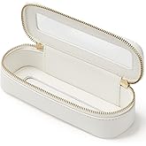 Popvibe Clear Makeup Bag Travel Cosmetic Case Transparent Toiletry Bag with Zipper, Portable Make Up Organizer Traveling Compact Car Bag for Essentials