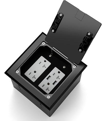 Arlington FLBR5420BL InBox Floor Box Kit with Recessed Wiring